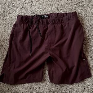 Hurley Men's Athletic Shorts in Burgundy